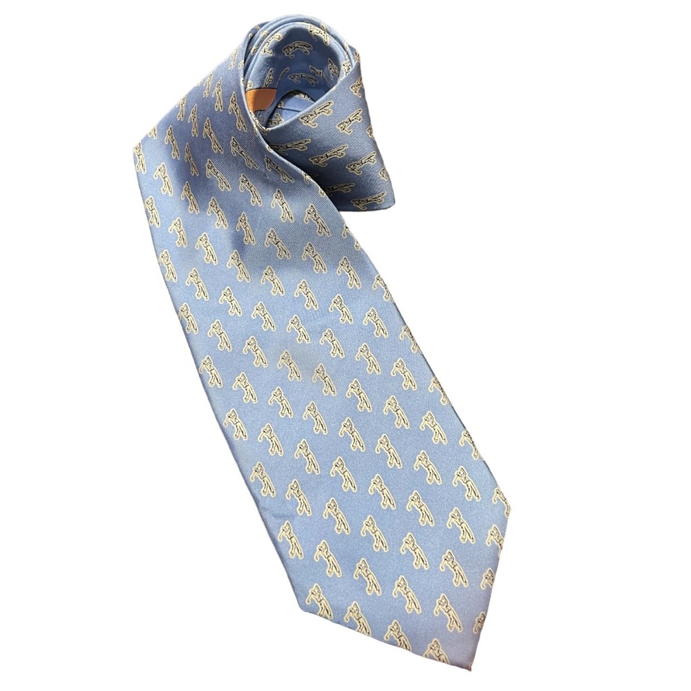 Tommy Bahama Light Blue Golfer Silk Tie 59" NWT